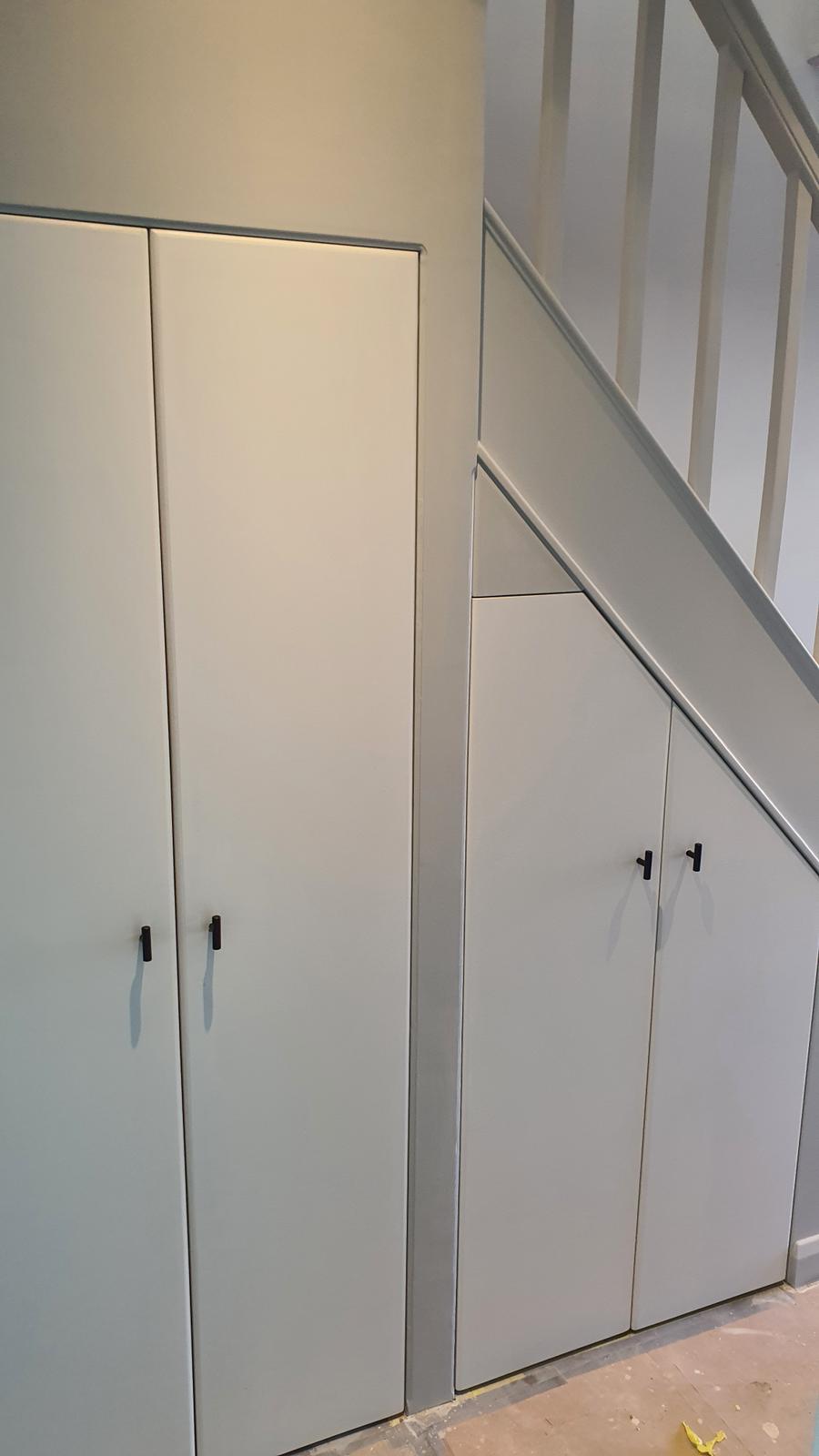 Custom furniture installation with modern design