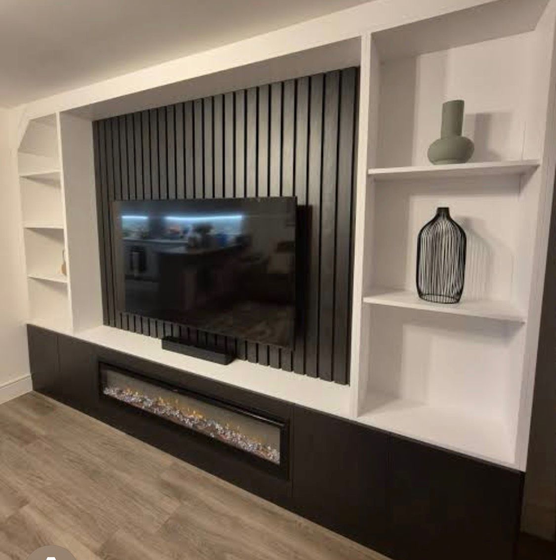 Elegant custom storage solution with clean lines
